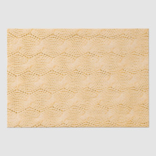 Yellow Cableknit Pattern Tissue Paper