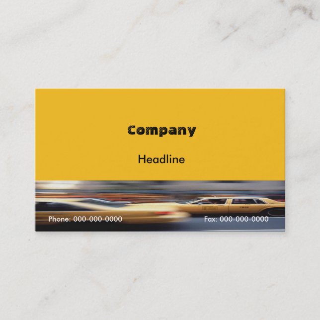 Yellow Cabs Business Card (Front)