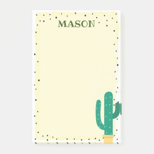 Yellow Cactus Desert Post It Note