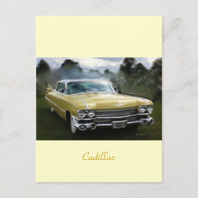 Yellow Cadillac Postcard (Front)