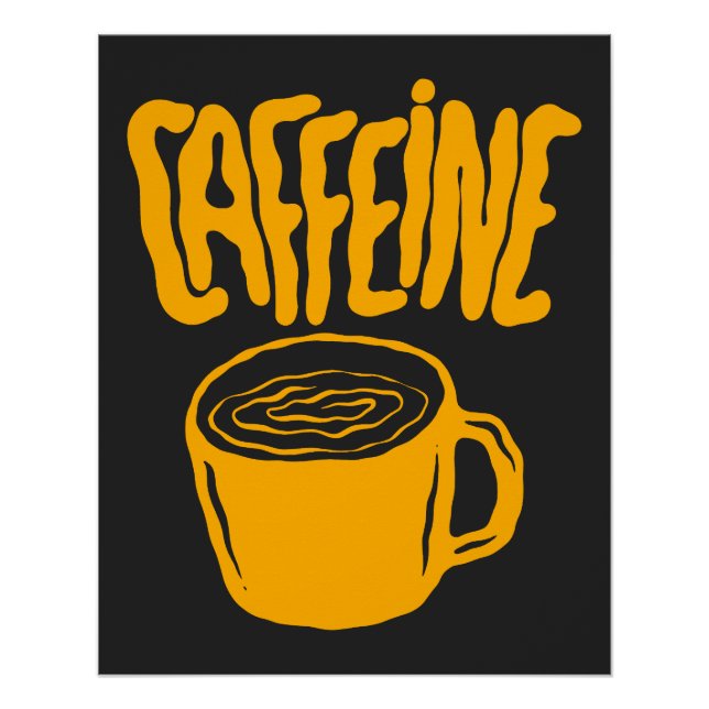 Yellow Caffeine Poster (Front)