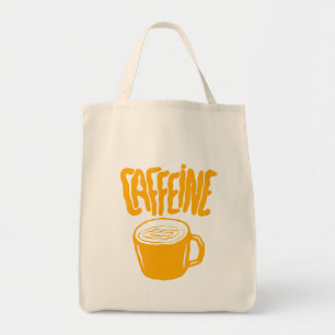 Yellow Caffeine Tote Bag