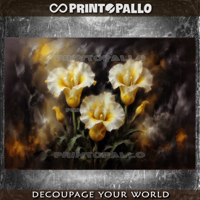 Yellow calla lilies flowers composition #3 tissue paper (Creator Uploaded)