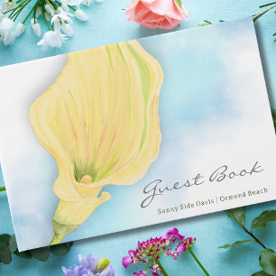 Yellow Calla Lily Blue Sky Vacation Rental Guest Book