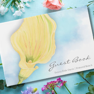 Yellow Calla Lily Blue Sky Vacation Rental Guest Book