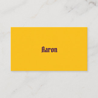 Yellow Calling Card