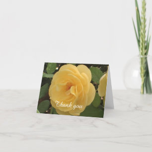 Yellow Camellia Thank You Card