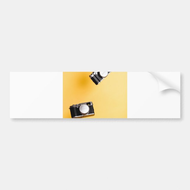 yellow cameras bumper sticker (Front)