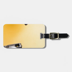 yellow cameras luggage tag