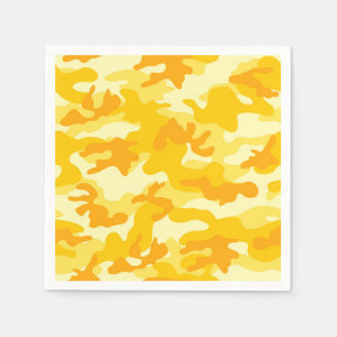 Yellow Camo Adventure Fun Colourful Game On Napkin
