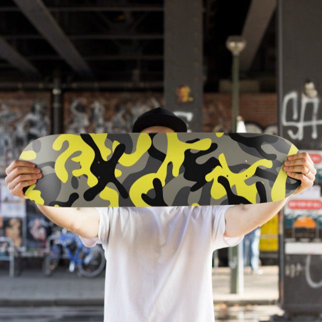 Yellow Camo Skateboard | Camouflage Skateboard (Yellow Camo Skateboard Deck)