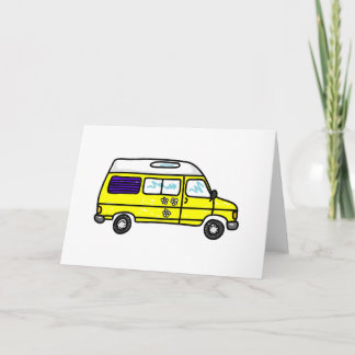 Yellow Campervan Card