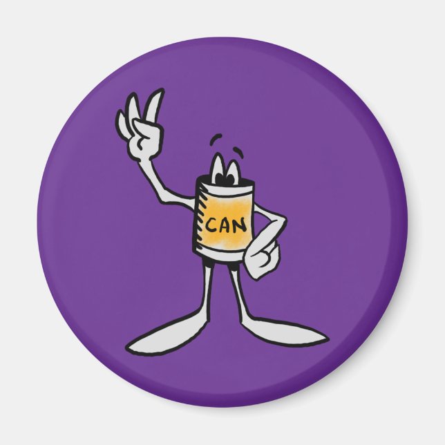 Yellow Can Creature Kitchen Fridge Magnet (Front)