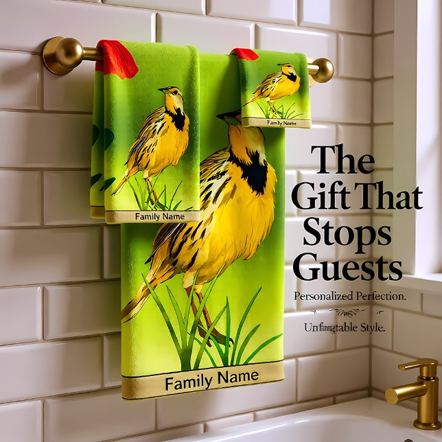 Yellow Canarie name Howey Bath Towel Set (Creator Uploaded)