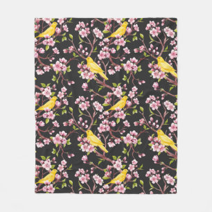 Yellow Canary  Fleece Blanket