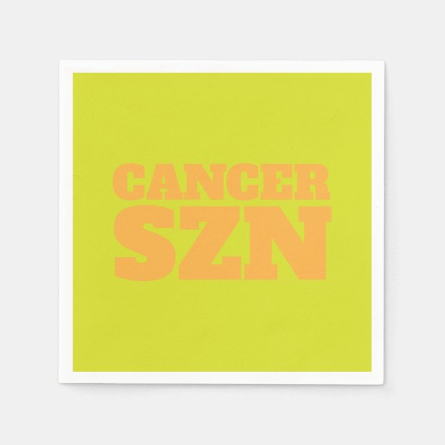 Yellow Cancer SZN Cool Napkin (Front)