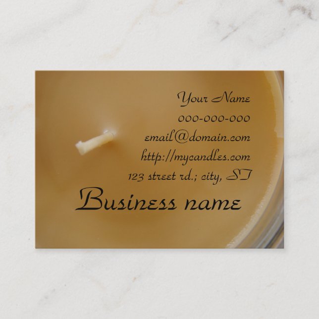 Yellow Candle Business Cards (Front)