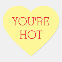 Yellow Candy Conversation Heart Sticker customtext