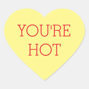 Yellow Candy Conversation Heart Sticker customtext