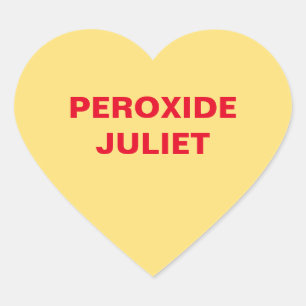 Yellow Candy Heart Sticker
