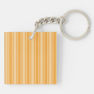 Yellow candy stripes key ring