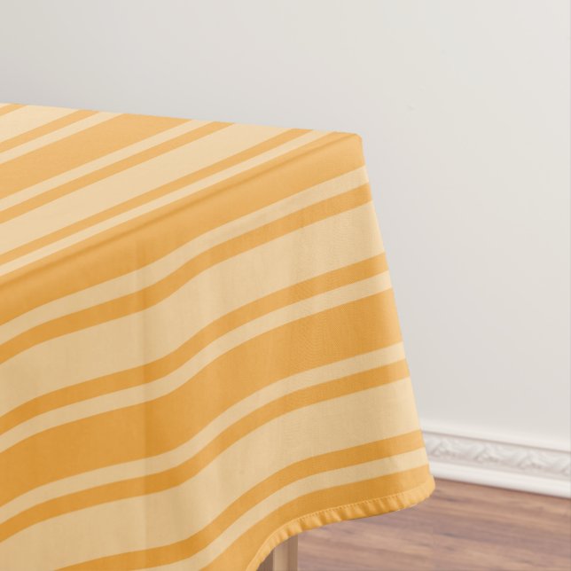 Yellow candy stripes tablecloth (In Situ)