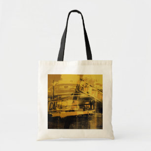 Yellow Car and Street Sign Tote Bag