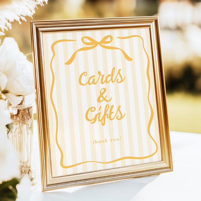 Yellow Cards & Gifts Table Sign (Creator Uploaded)