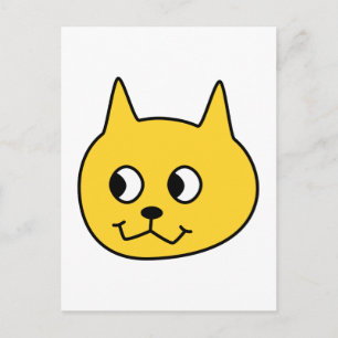 Yellow Cartoon Cat. Postcard