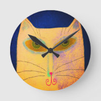 Yellow Cat Abstract Art