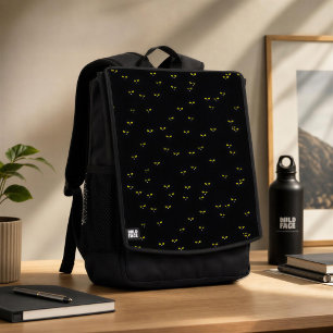 Yellow Cat Eyes on Black Best Halloween Party Backpack