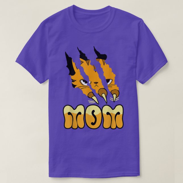 Yellow Cat Mum Claws Cute Cat Mum Mother's Day Wom T-Shirt (Design Front)