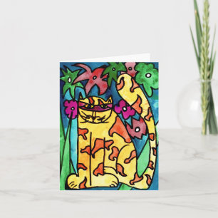 Yellow Cat • Nick Abrams, Age 8  - card