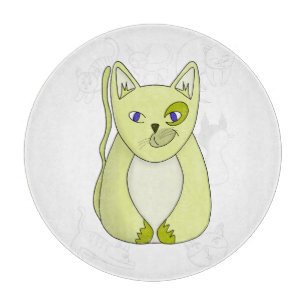 Yellow Cat with Naughty Smile Duvet Cover Cutting Board