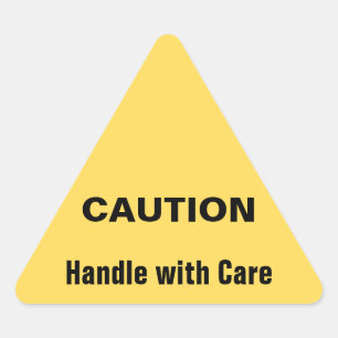 Yellow Caution Triangle Sticker