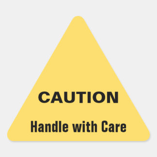 Yellow Caution Triangle Sticker