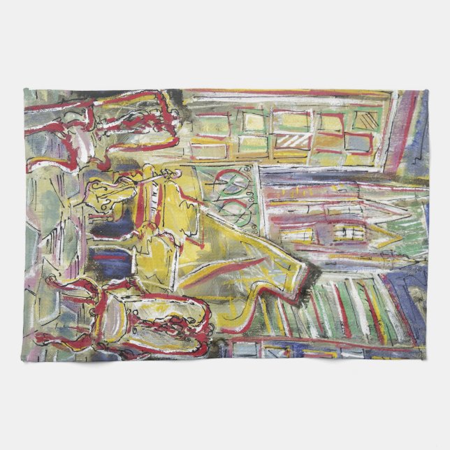 Yellow, Cello Tea Towel (Horizontal)