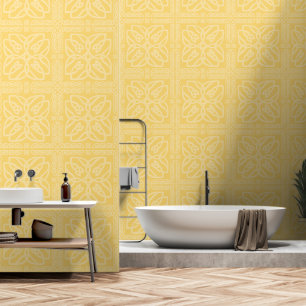 Yellow Celtic Knot Pattern Wallpaper