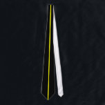 Yellow Centred Thin Vertical Line on Black Tie<br><div class="desc">Yellow Centred Thin Vertical Line on Black</div>