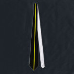 Yellow Centred Thin Vertical Line on Black Tie<br><div class="desc">Yellow Centred Thin Vertical Line on Black</div>