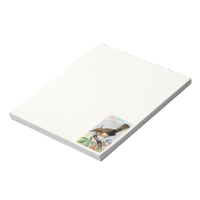 Yellow Chat Bird Notepad (Rotated)