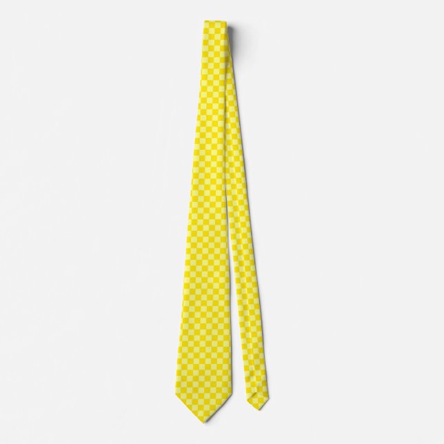 Yellow Check Neck Tie (Front)