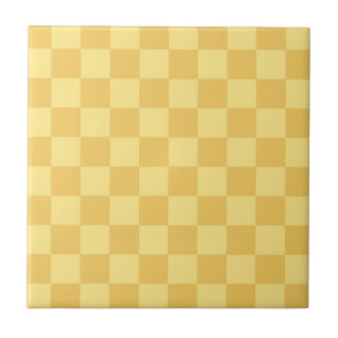 Yellow Checkerboard Pattern Tile