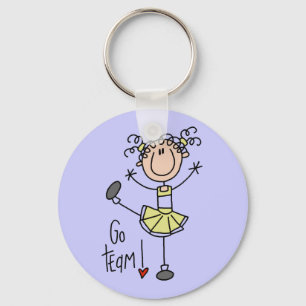 Yellow Cheerleader Tshirts and Gifts Key Ring