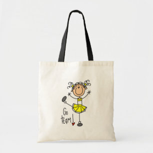 Yellow Cheerleader Tshirts and Gifts Tote Bag