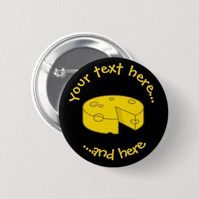 Yellow Cheese 6 Cm Round Badge (Front & Back)