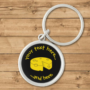 Yellow Cheese Key Ring