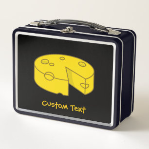 Yellow Cheese Metal Lunch Box