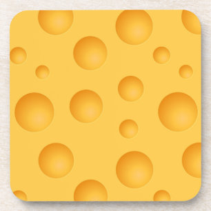 Yellow Cheese Pattern Coaster