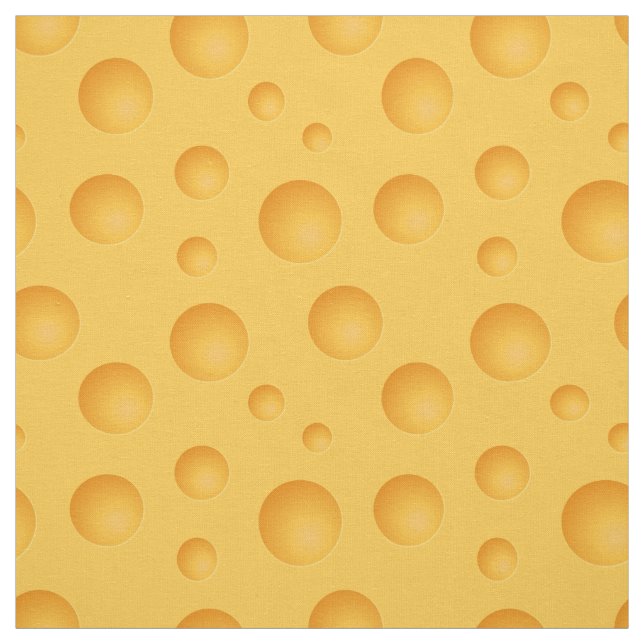 Yellow Cheese Pattern Fabric (Swatch)